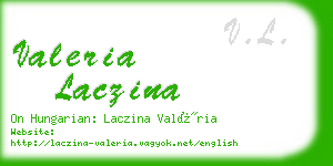 valeria laczina business card